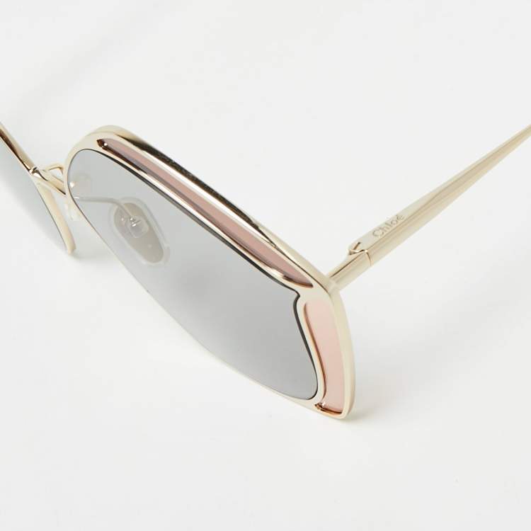 مملوكة مسبقًا Chloe Grey/Pink CH0026S Gemma Geomteric Sunglasses