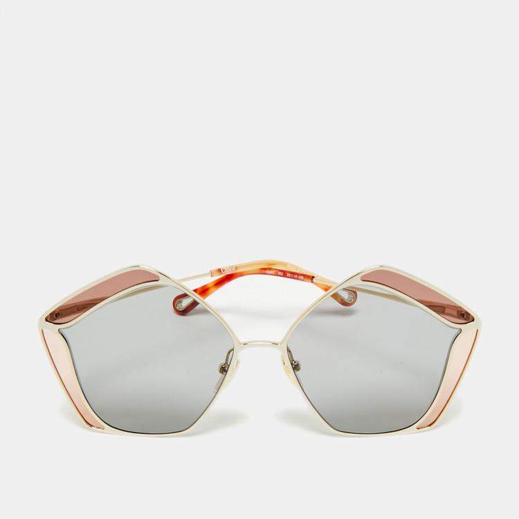 مملوكة مسبقًا Chloe Grey/Pink CH0026S Gemma Geomteric Sunglasses