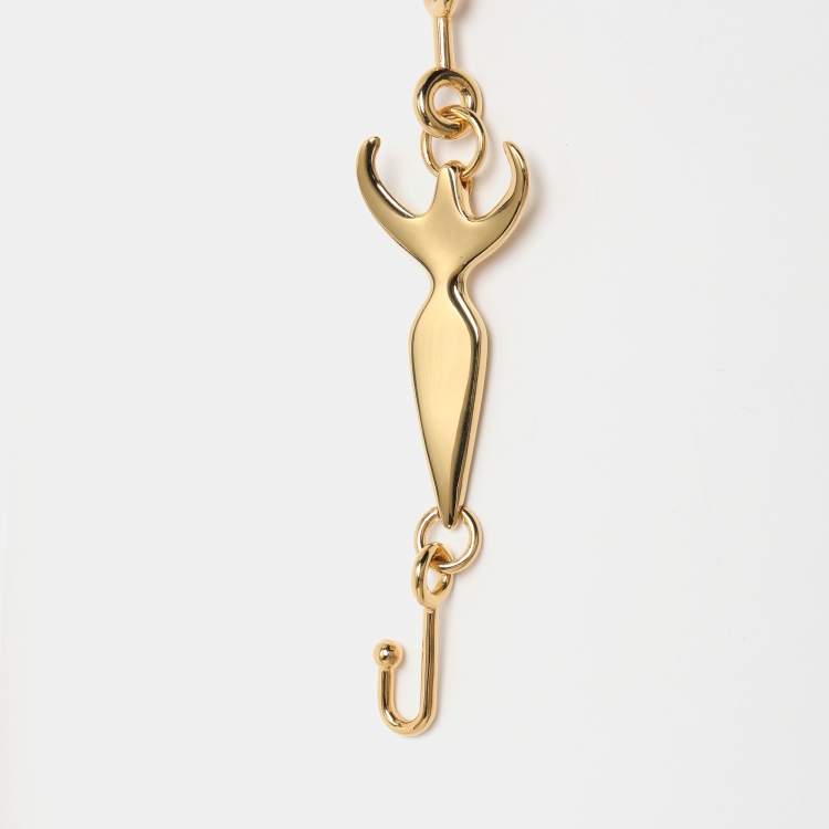 Pre Owned Chloé Two Tone Metal Chain Necklace