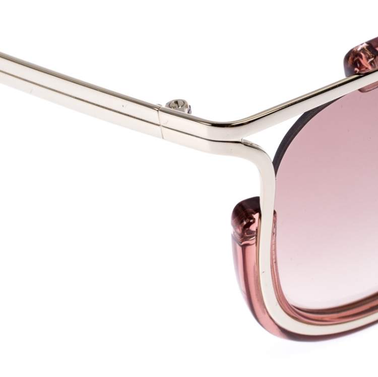 Pre Owned Chloe Silver/Pink Jayme Cat Cat Eye Sunglasses