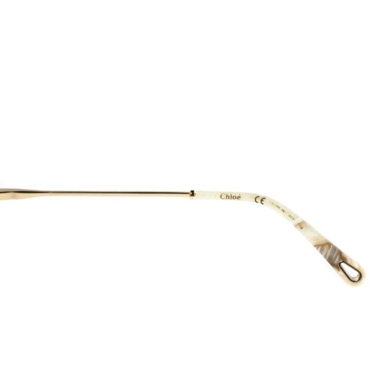 مملوكة مسبقًا Chloe Gold /Pink Gradient CE142S Rosie Flower Sunglasses