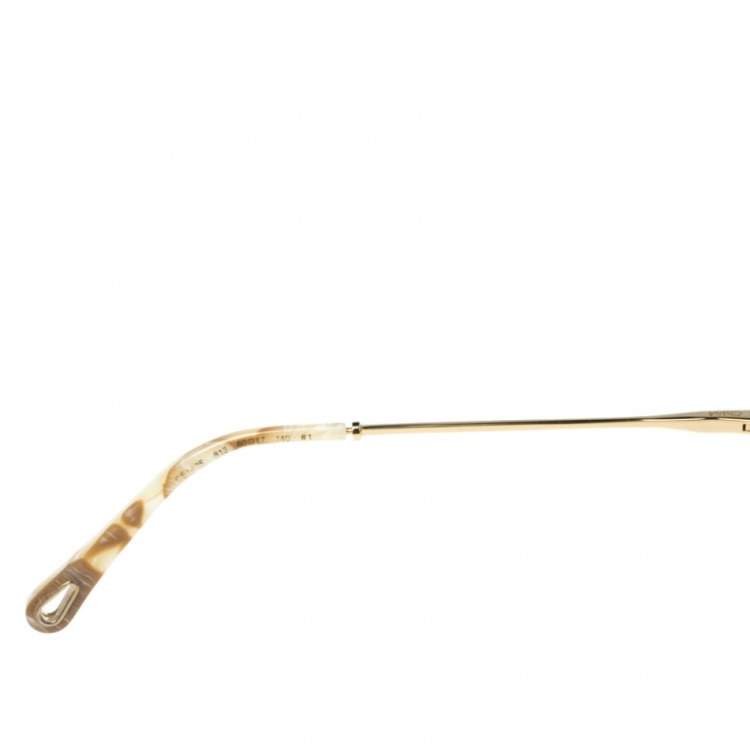 مملوكة مسبقًا Chloe Gold /Pink Gradient CE142S Rosie Flower Sunglasses