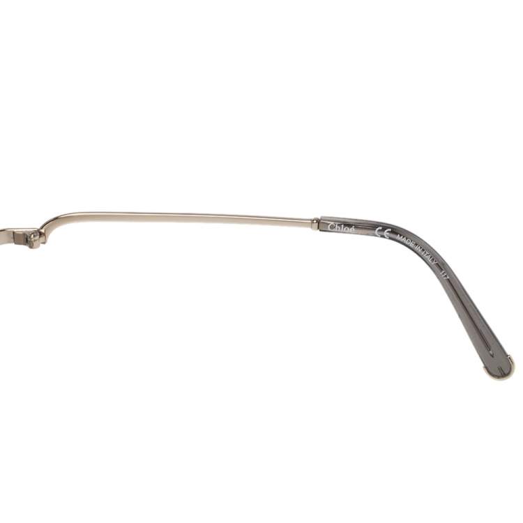 Pre Owned Chloé Pale Gold Tone/ Bicolor Gradient CE119S Carlina Oversized Sunglasses