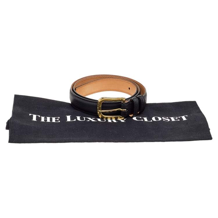 Pre Owned Chloe Black Leather Belt 40cm