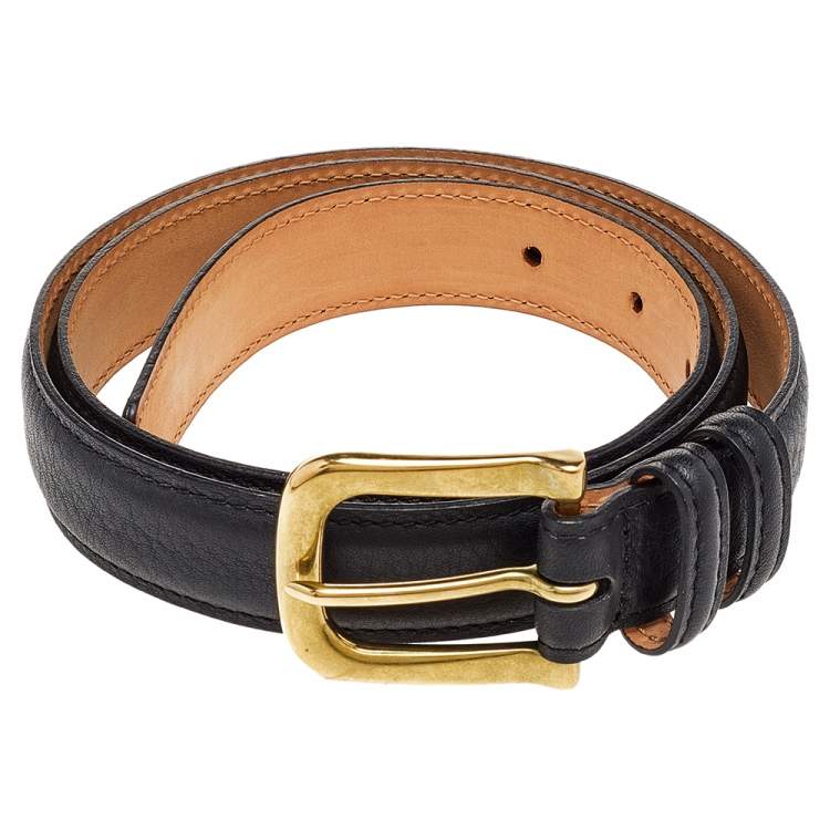 Pre Owned Chloe Black Leather Belt 40cm
