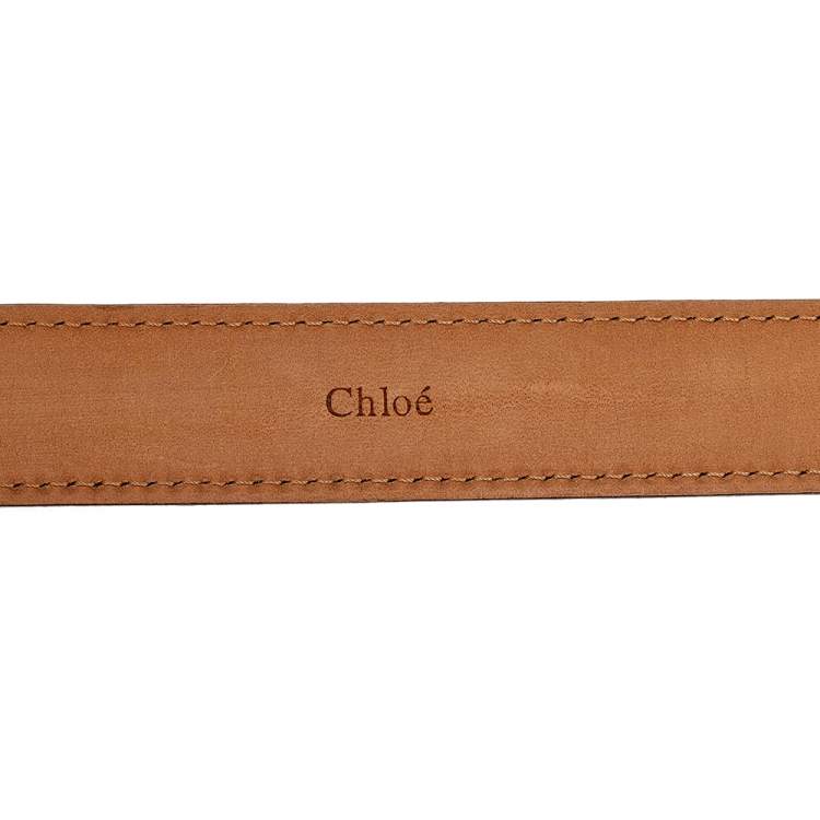 Pre Owned Chloe Black Leather Belt 40cm