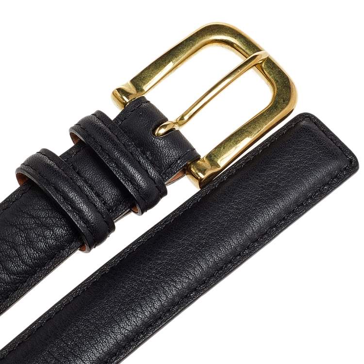 Pre Owned Chloe Black Leather Belt 40cm