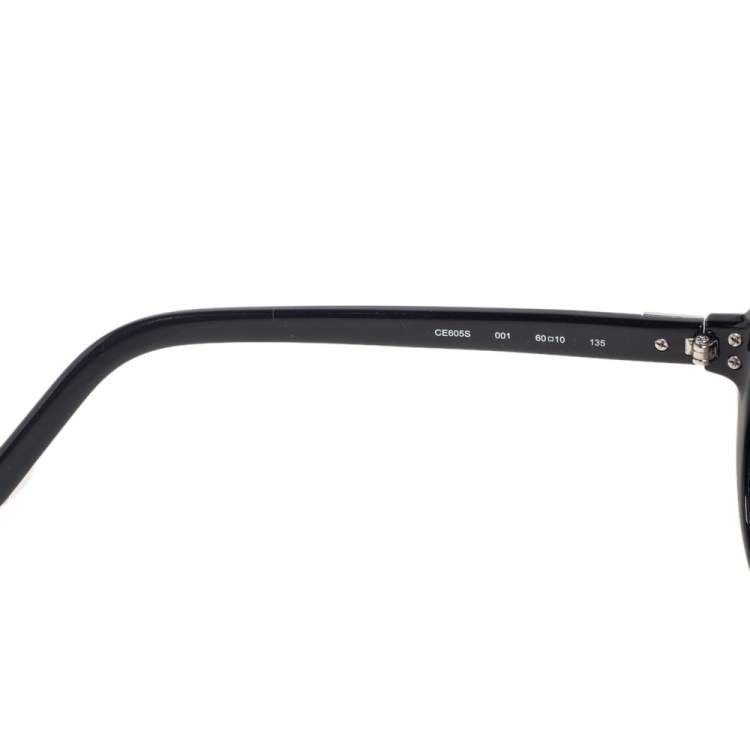 Pre Owned Chloe Black Acetate CE605S Gradient Oversized Sunglasses