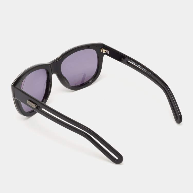 Pre Owned Chloé Black/ Grey Gradient CL2124 Wayfarer Sunglasses
