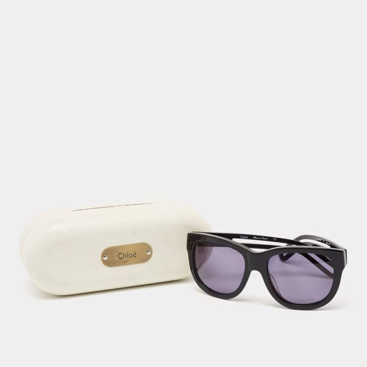 Pre Owned Chloé Black/ Grey Gradient CL2124 Wayfarer Sunglasses