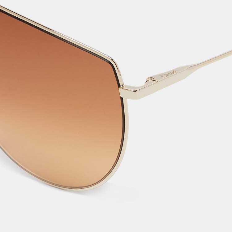 Chloe Gold Brown Havana CE139S 805 Aviator Sunglasses Chloe TLC