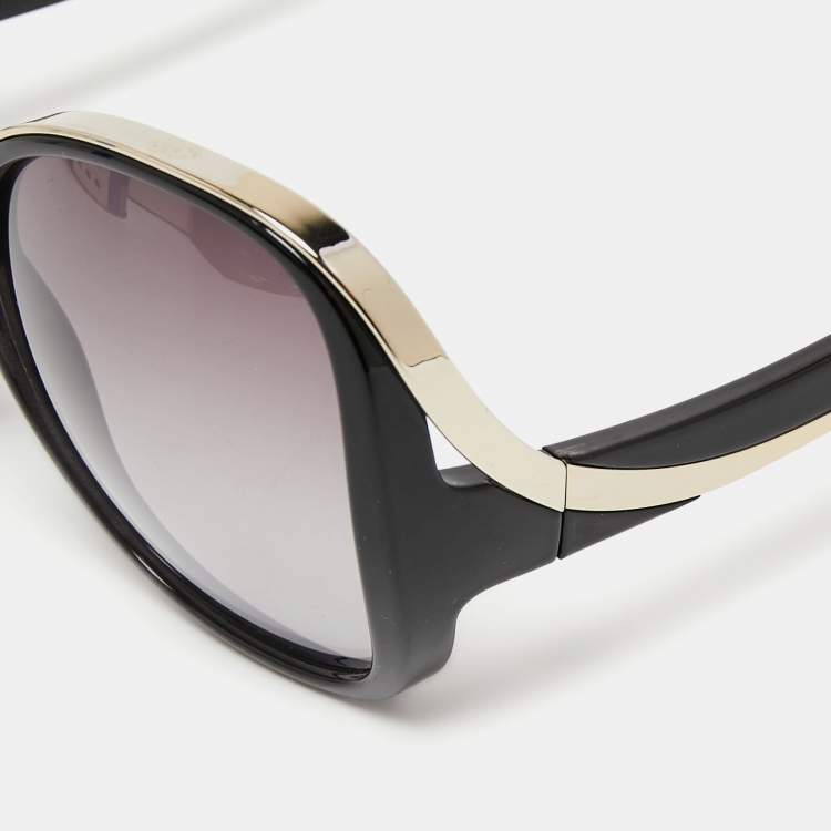 Pre Owned Chloe Black / Purple Gradient CE714S Oversized Sunglasses