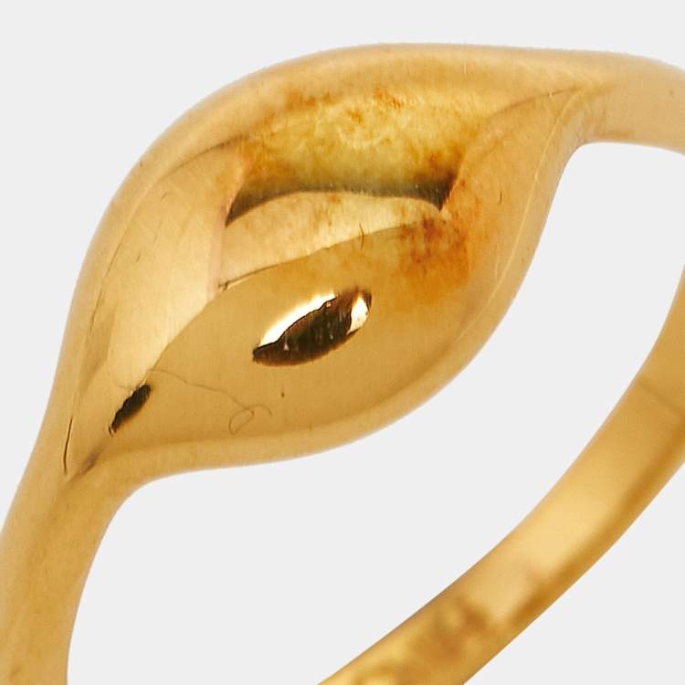 Pre Owned Chloe Gold Tone Ring Size 54