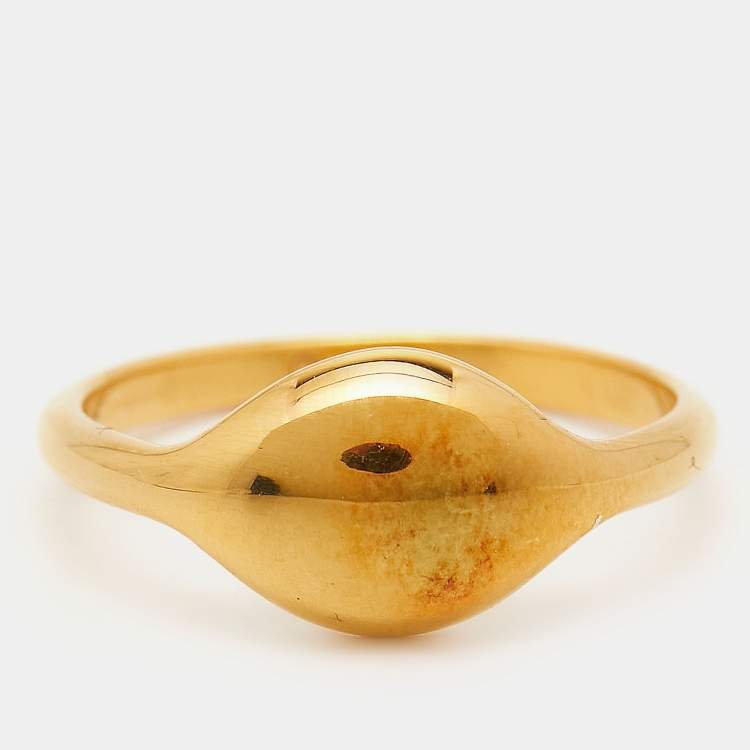Pre Owned Chloe Gold Tone Ring Size 54