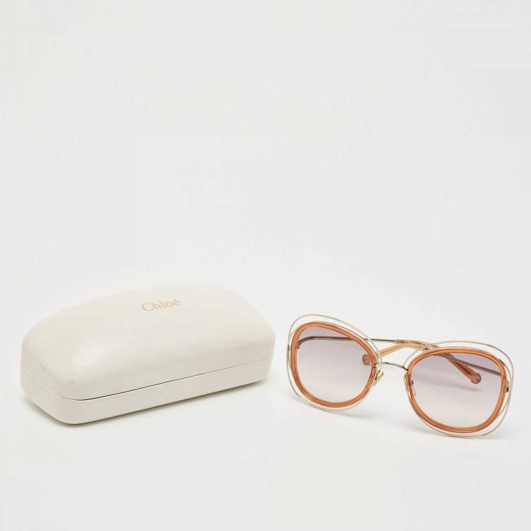 Pre Owned Chloé Brown CE123S Carlina Oversized Sunglasses