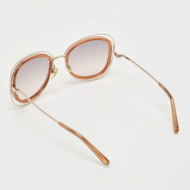 Pre Owned Chloé Brown CE123S Carlina Oversized Sunglasses