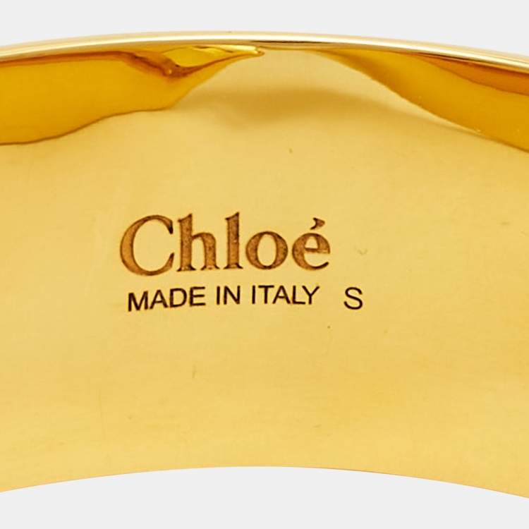 Pre Owned Chloe Gold Tone Bracelet S