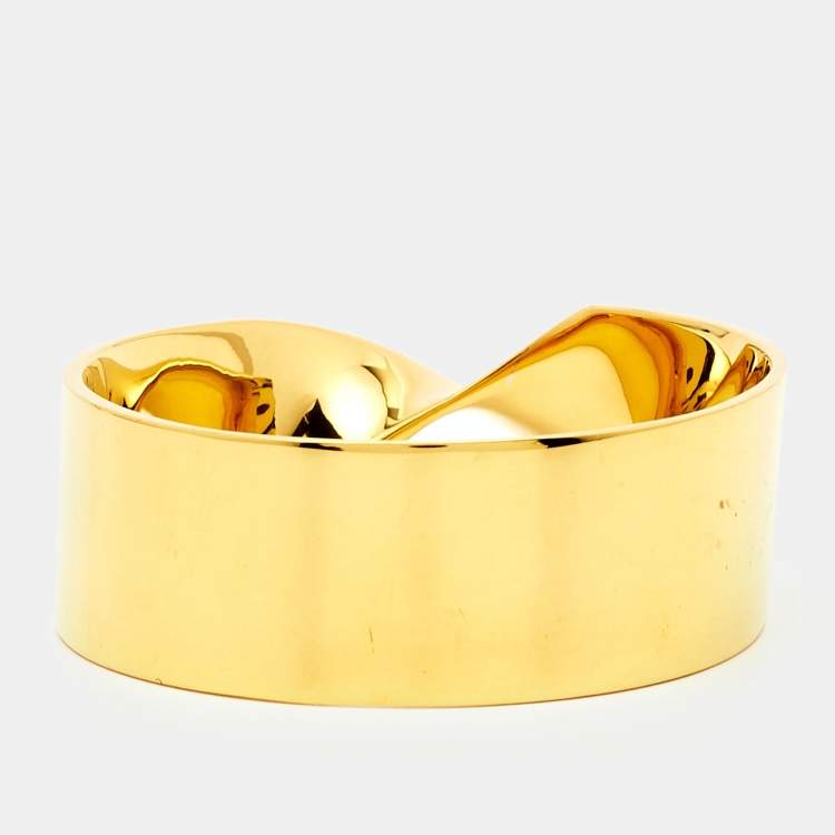 Pre Owned Chloe Gold Tone Bracelet S