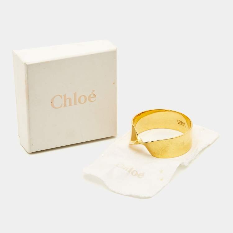 Pre Owned Chloe Gold Tone Bracelet S