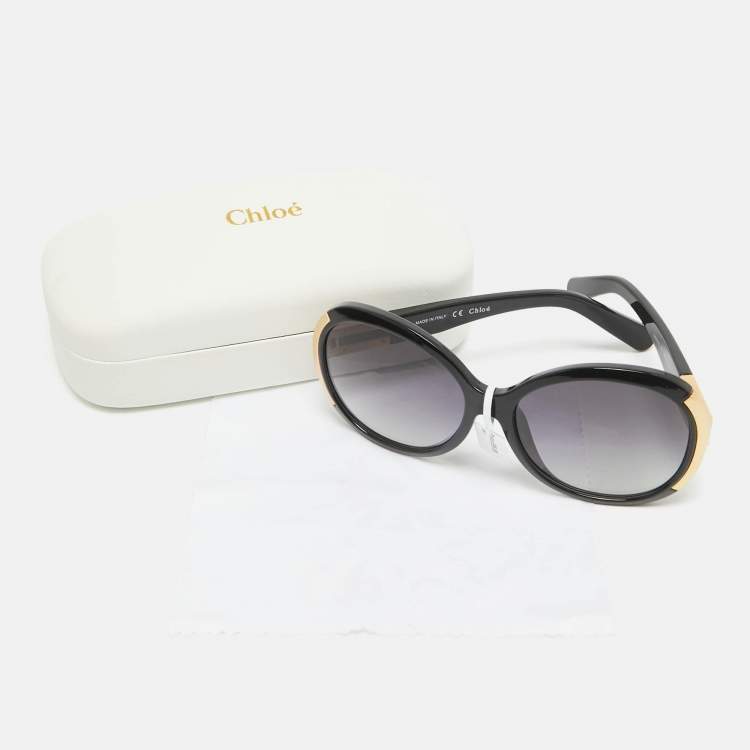 Pre Owned Chloe Black Gradient CE634S Oversized Sunglasses