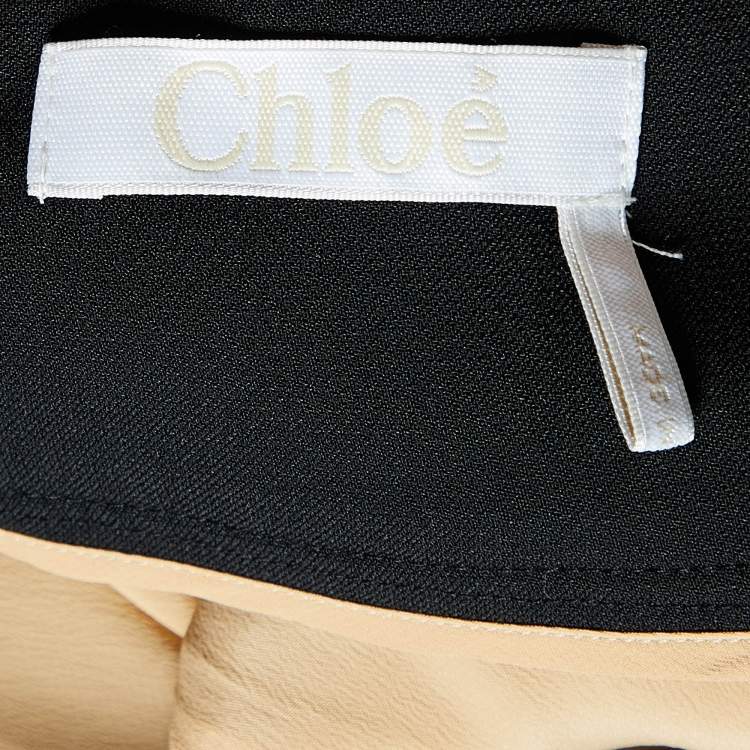 Pre Owned Chloe Black Crepe Wide Leg  Jumpsuit M