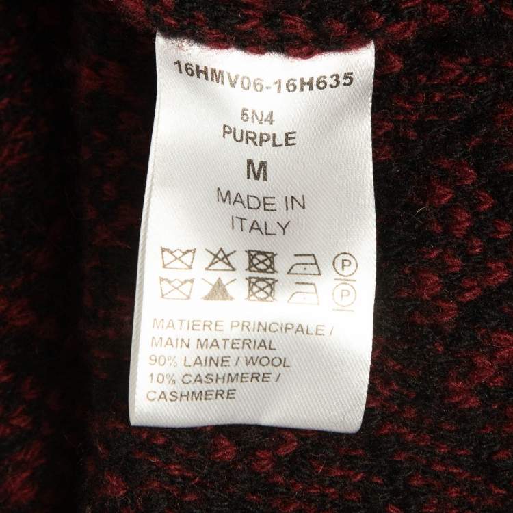 Pre Owned Chloe Burgundy Fleece Zip Front Jacket M