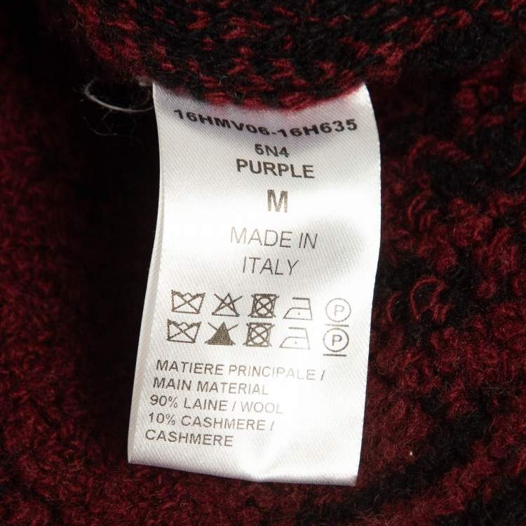 Pre Owned Chloe Burgundy Fleece Zip Front Jacket M