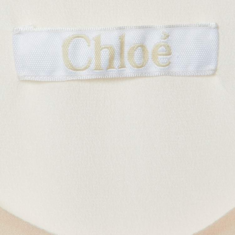 Pre Owned Chloé Light Pink Silk Tank Top S
