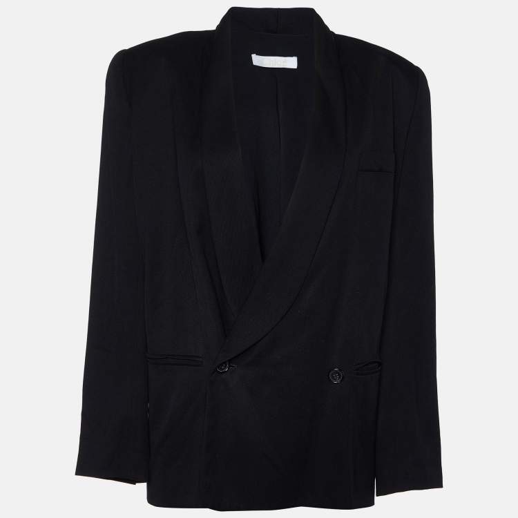 Pre Owned Chloe Black Double Breasted Blazer S
