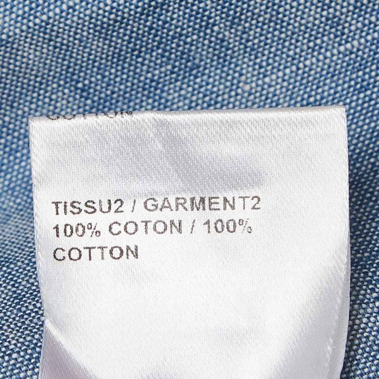Pre Owned Chloe Indigo Raw Denim High Waist Shorts M