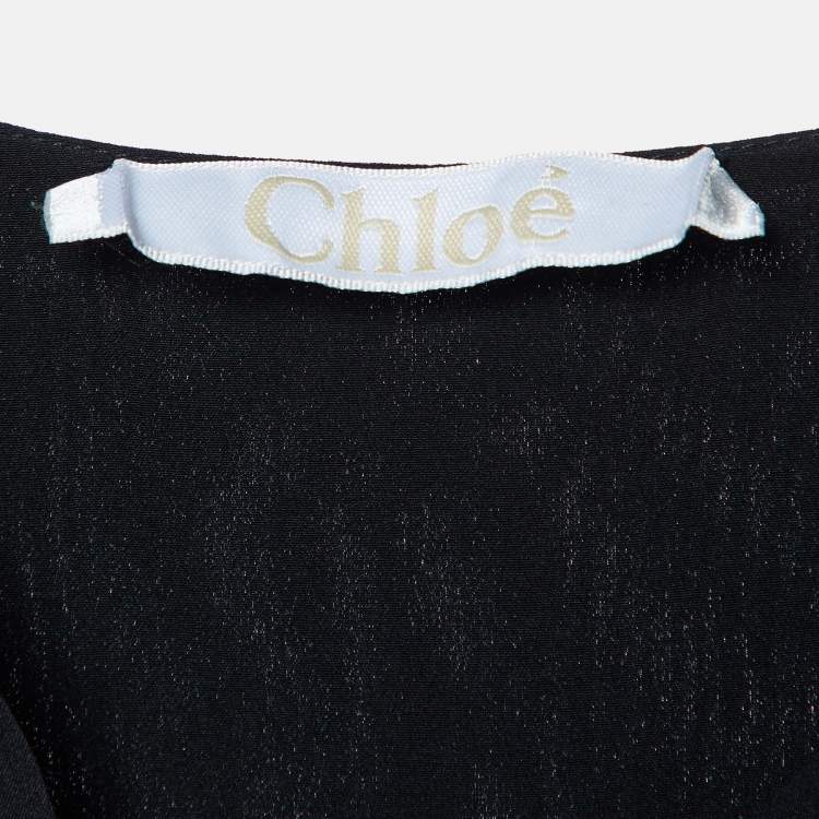 Pre Owned Chloe Black Silk Loose Fit Mini Dress M