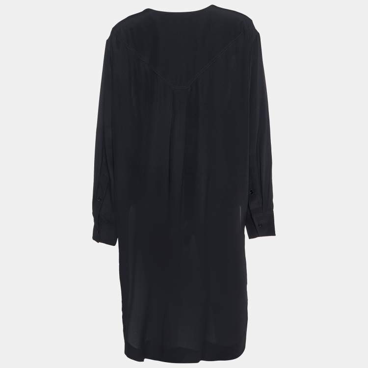 Pre Owned Chloe Black Silk Loose Fit Mini Dress M