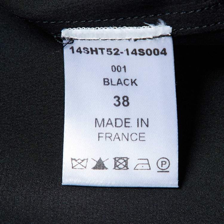 Pre Owned Chloe Black Silk Loose Fit Mini Dress M