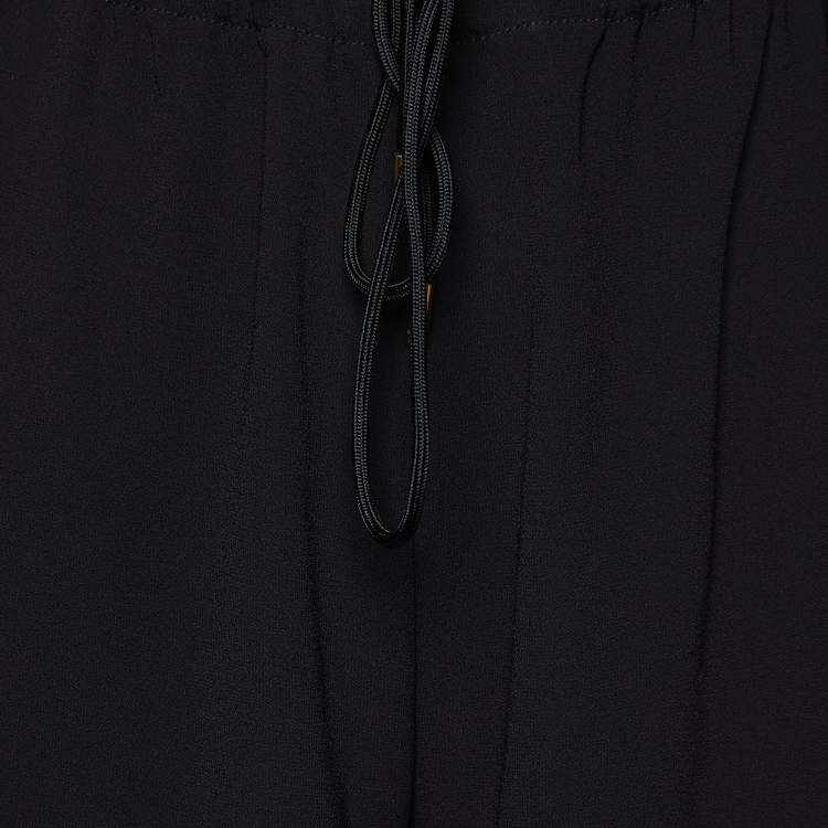 Pre Owned Chloe Black Crepe Joggers L