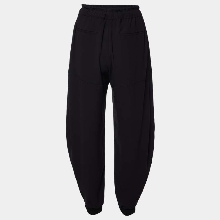 Pre Owned Chloe Black Crepe Joggers L