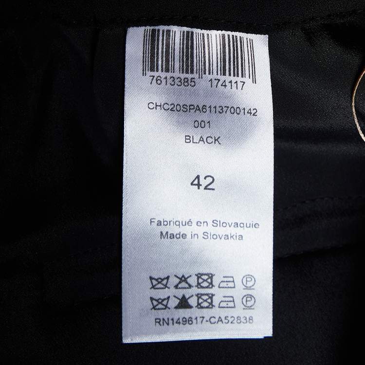 Pre Owned Chloe Black Crepe Joggers L