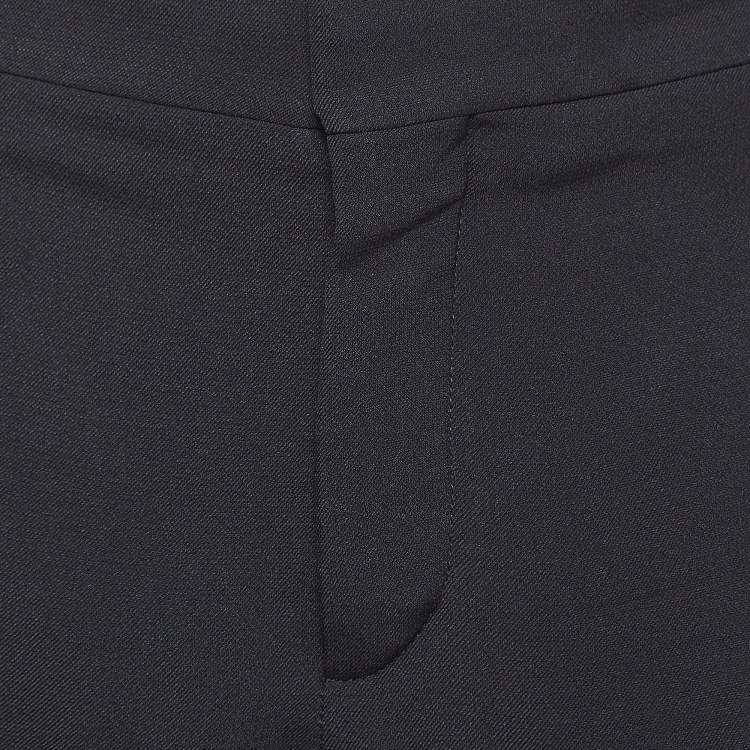 Pre Owned Chloe Black Gabardine Trousers L 