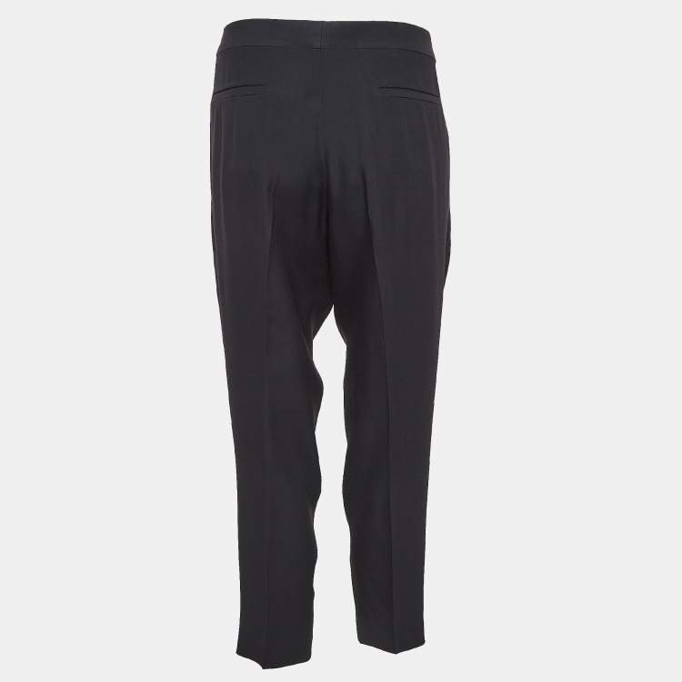 Pre Owned Chloe Black Gabardine Trousers L 