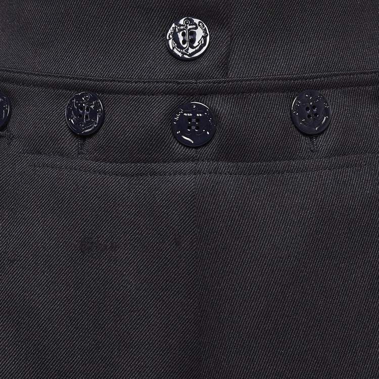 Pre Owned Chloe Navy Blue Wool Blend Sailor Pants M