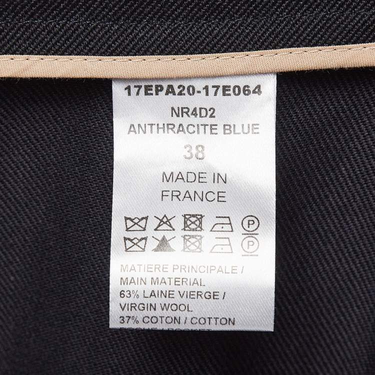 Pre Owned Chloe Navy Blue Wool Blend Sailor Pants M