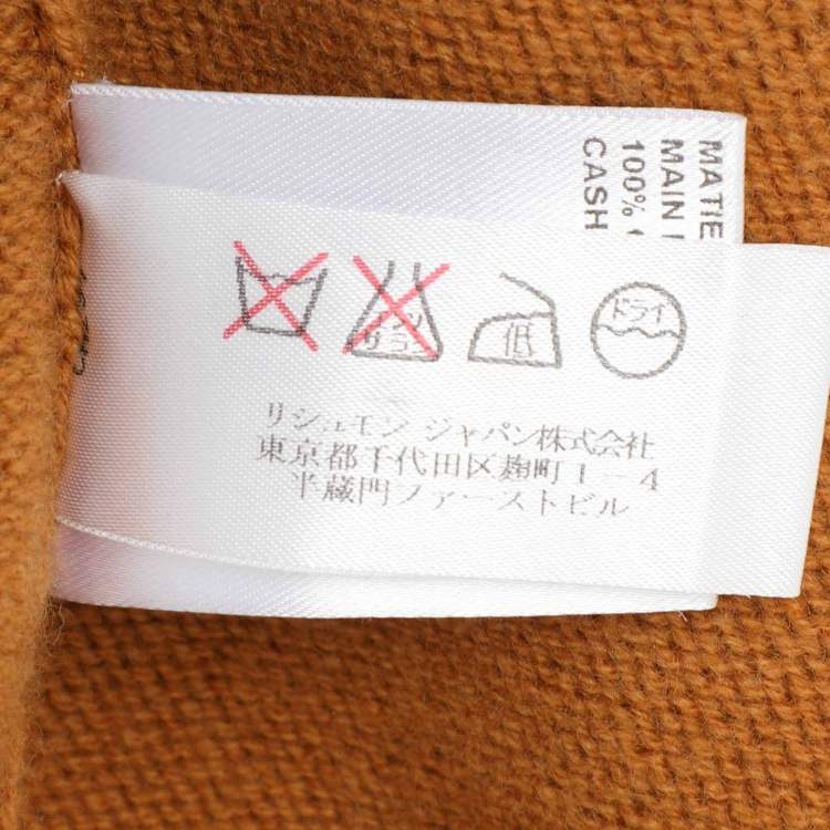 Pre Owned Chloe Brown Cashmere Knit V-Neck Sweater M