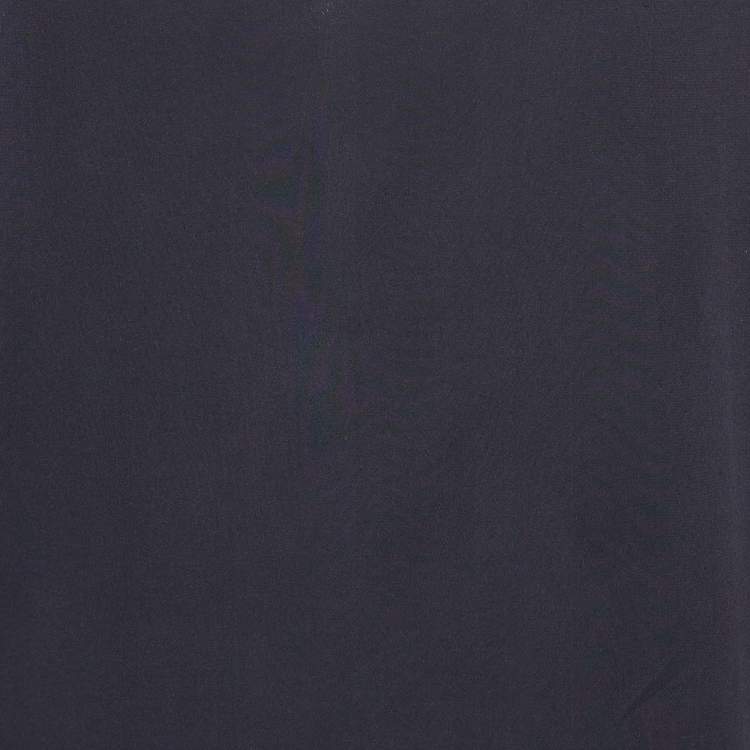 Pre Owned Chloe Navy Blue Silk V-Neck Full Sleeve Top S
