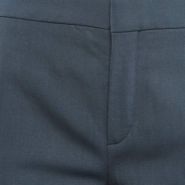 Pre Owned Chloe Tinted Grey Wool Straight Leg Trousers S