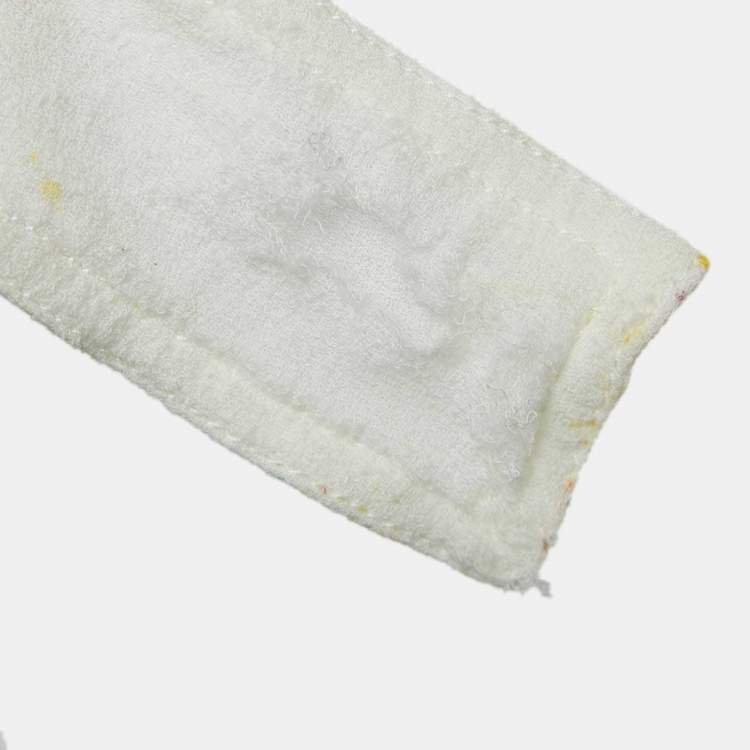 Pre Owned Chloe Milk White Georgette Buckle Front Pleated Mini Dress S