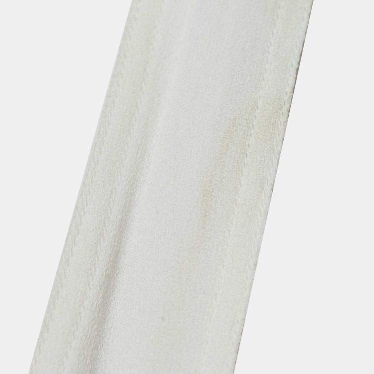Pre Owned Chloe Milk White Georgette Buckle Front Pleated Mini Dress S