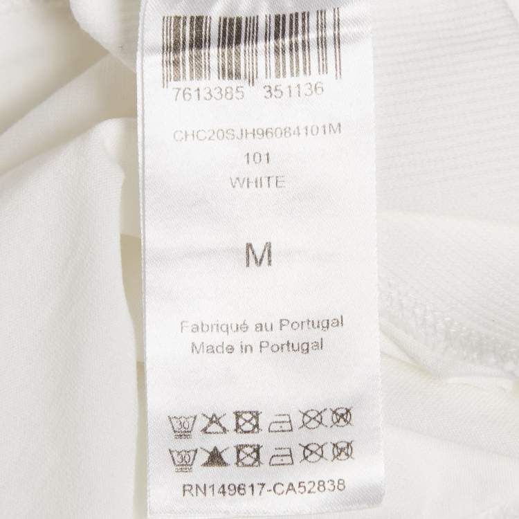 Pre Owned Chloe White Jersey Cotton Crew Neck T-Shirt M