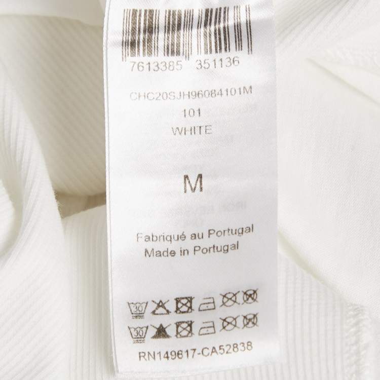 Pre Owned Chloe White Jersey Cotton Crew Neck T-Shirt M