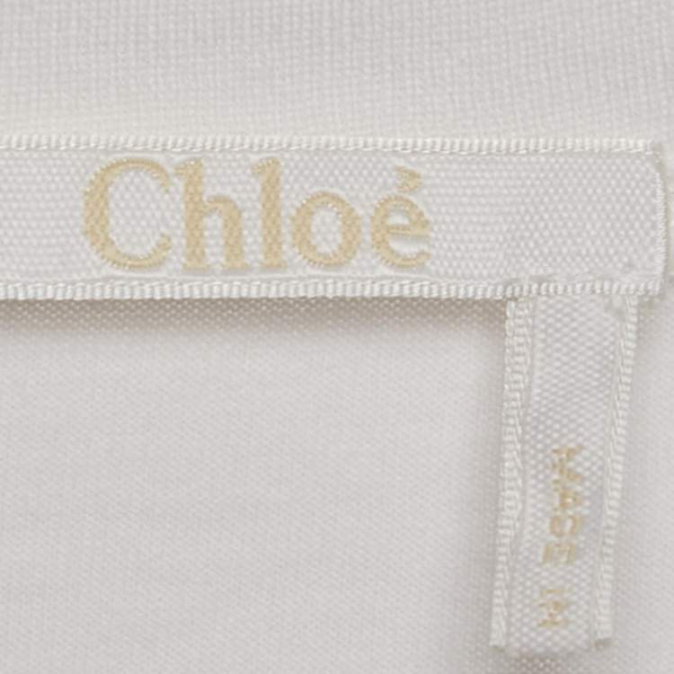 Pre Owned Chloe White Cotton Jersey Loose Fit T-Shirt M