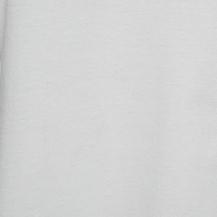 Pre Owned Chloe White Cotton Knit Ruffled Sleeve Top S