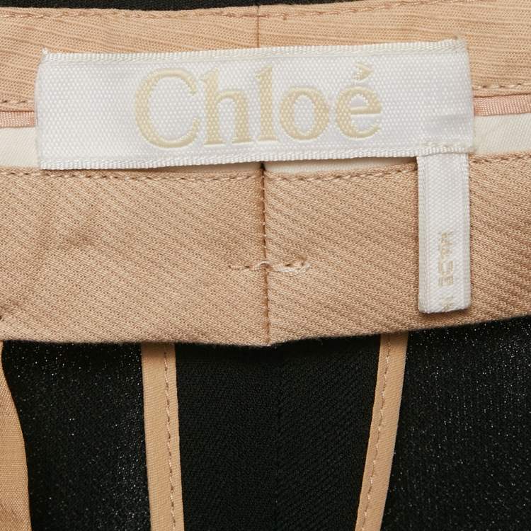 Pre Owned Chloe Black Crepe Formal Trouser M